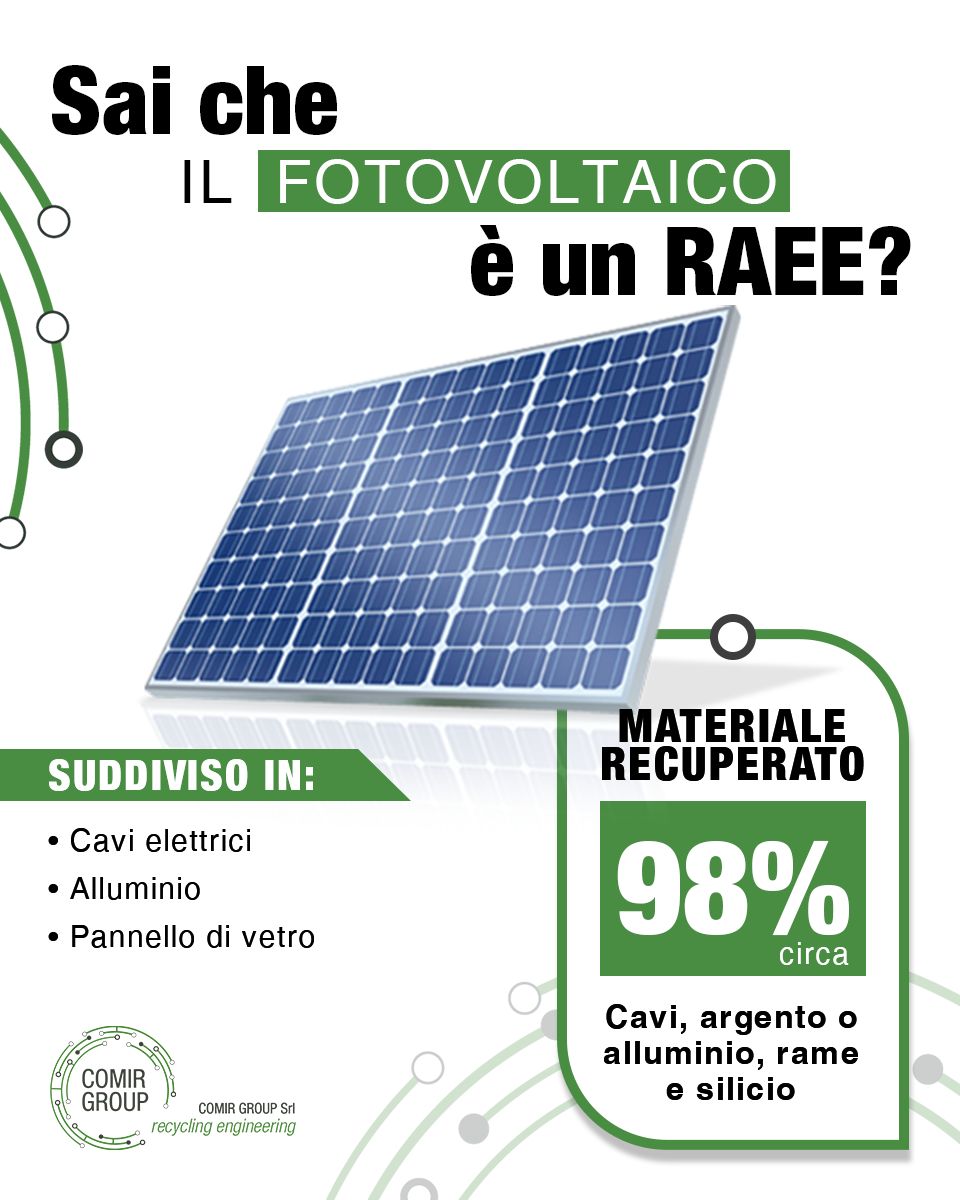 Il fotovoltaico è un RAEE